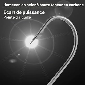 Dr.Fish – Lot de 6 Têtes de Jigs de Pêche 1/4 oz | Têtes Rondes Ultra Aiguisées