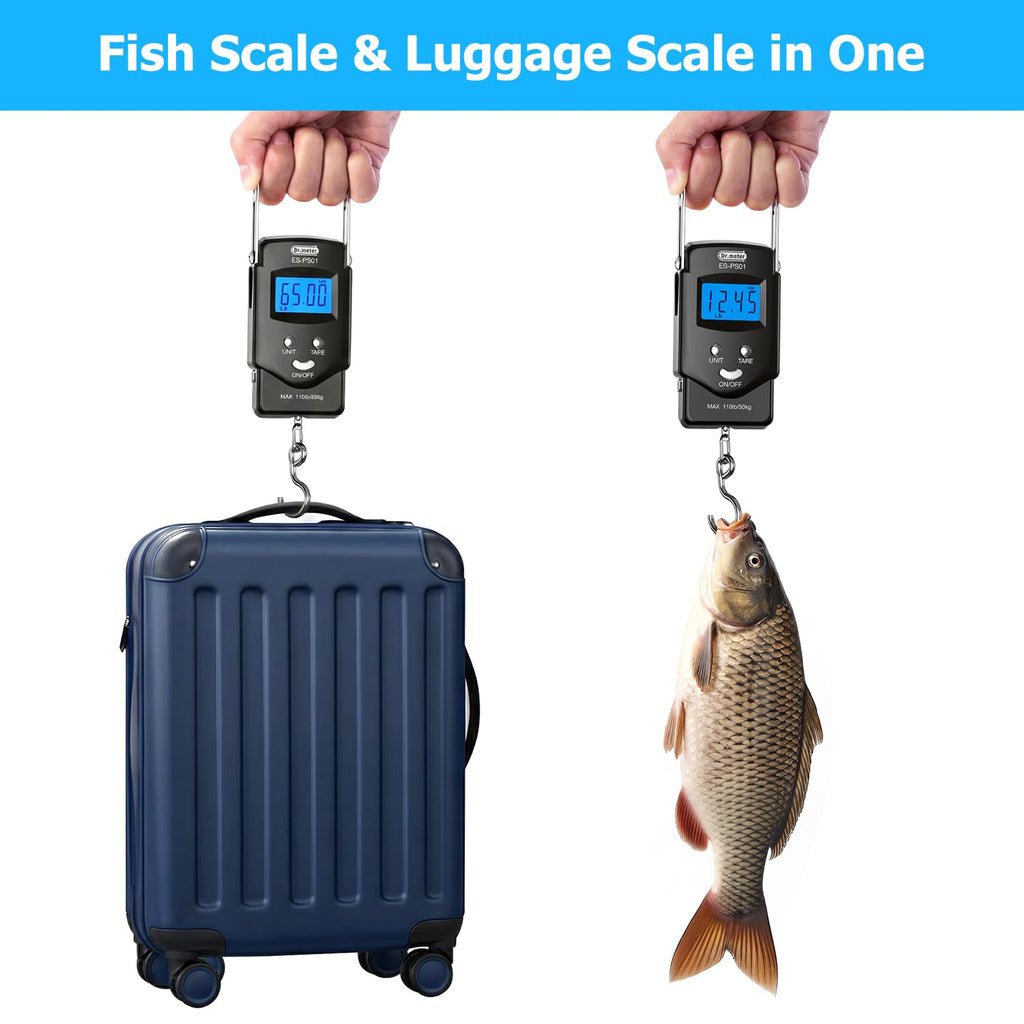 Pèse-poisson numérique Dr.meter – 50 kg / 110 lb avec ruban intégré