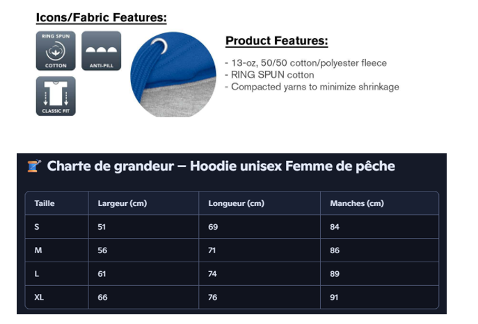 Hoodies Femme de Pêche