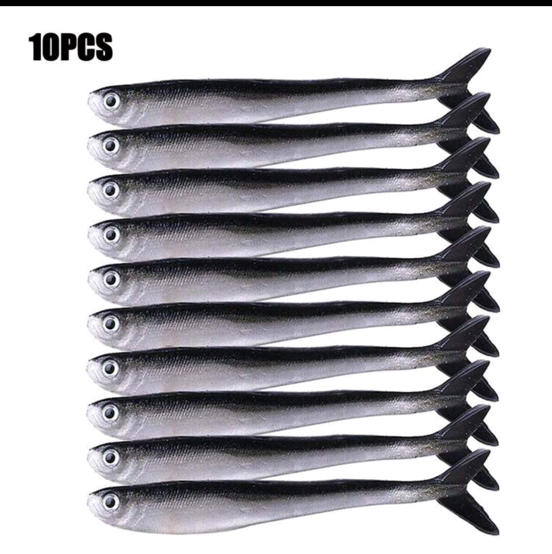 Lot de 10 leurres souples bioniques en silicone