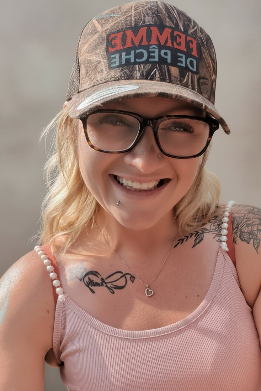 Casquette Femme de pêche 🎣 édition camouflage